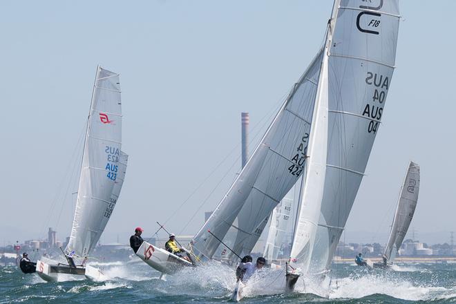 AUS 04 is currently in fourth place overall, and is the son of the oldest member of the fleet, Steven Brewin with Andrew Williams. - Pinkster Gin 2017 F18 Australian Championship ©  Alex McKinnon Photography http://www.alexmckinnonphotography.com